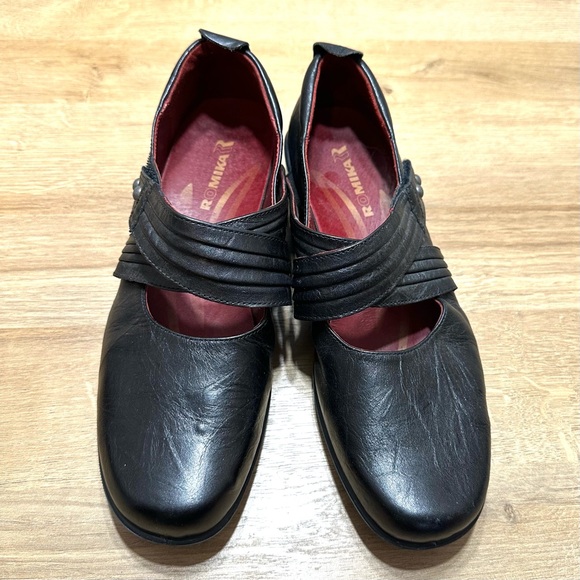 Romika Leather Criss Cross Mary Jane Comfort - Picture 1 of 12